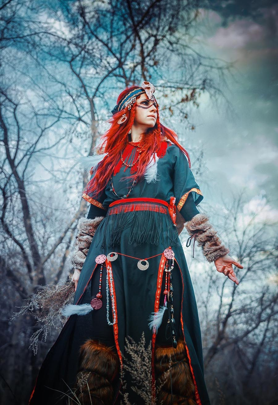 Girls in Slavic costumes underwear in Konya