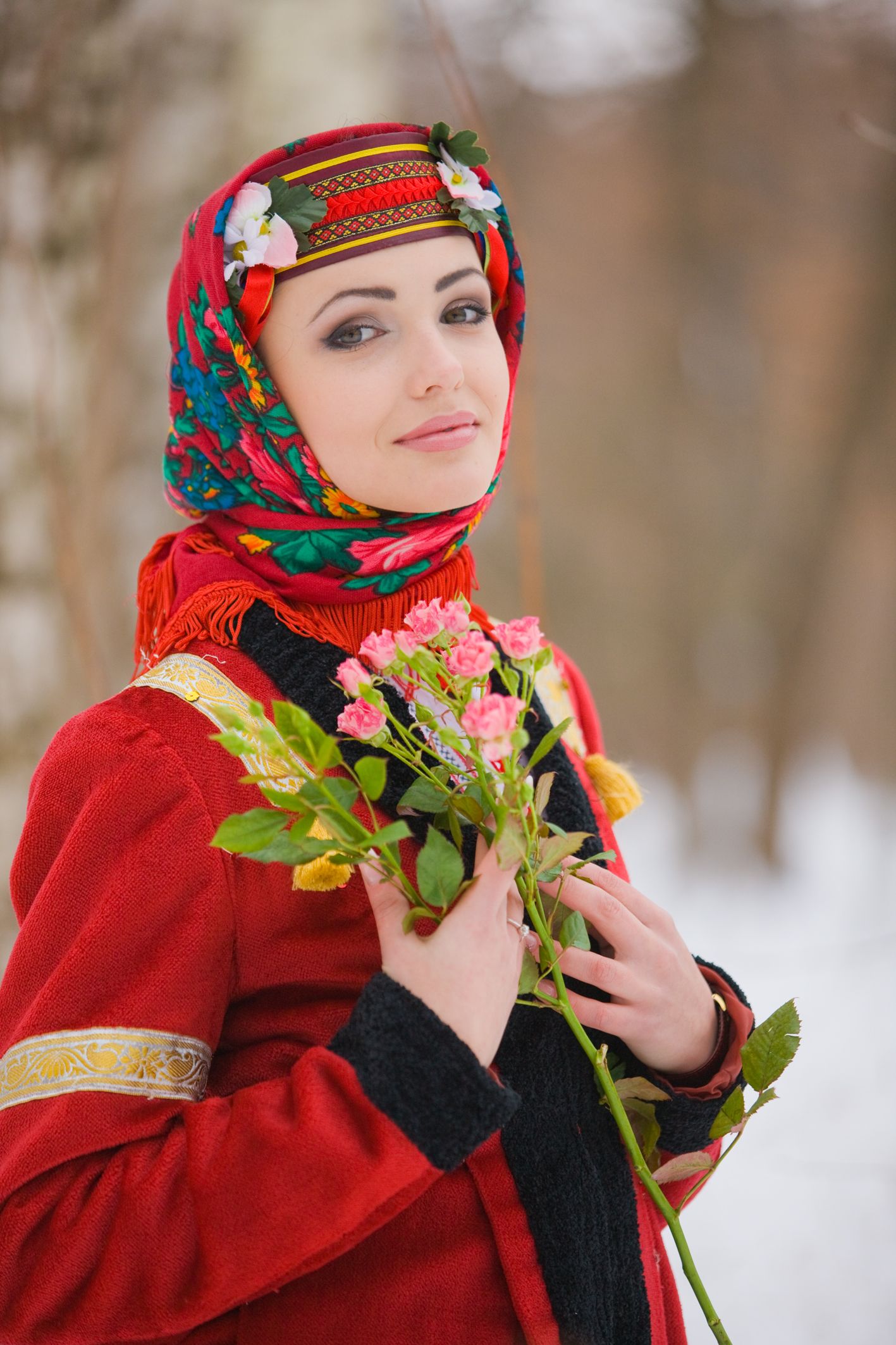 Sexy girl Girls in Slavic costumes in Konya